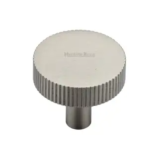 C3887 32-SN M&period;Marcus Heritage Brass Cabinet Knob Linear Disc Design 32mm Satin Nickel finish