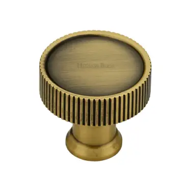 Click Here To Enlarge This Photo Of C4660 32-AT M&period;Marcus Heritage Brass Cabinet Knob Florence Linear Design 32mm Antique Brass finish