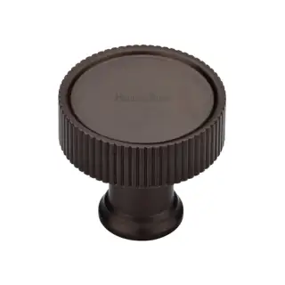 C4660 32-MB M&period;Marcus Heritage Brass Cabinet Knob Florence Linear Design 32mm Matt Bronze finish