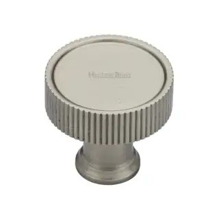 C4660 32-SN M&period;Marcus Heritage Brass Cabinet Knob Florence Linear Design 32mm Satin Nickel finish