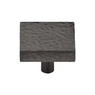 HAM3685 32-MB M&period;Marcus Heritage Brass Cabinet Knob Hammered Square Design 32mm Matt Bronze finish