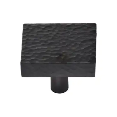 Click Here To Enlarge This Photo Of HAM3685 38-BKMT M&period;Marcus Heritage Brass Cabinet Knob Hammered Square Design 38mm Matt Black finish