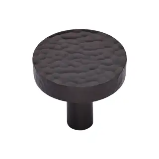HAM3880 32-MB M&period;Marcus Heritage Brass Hammered Disc Cabinet Knob 32mm Matt Bronze finish