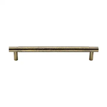 Click Here To Enlarge This Photo Of HAM4461 160-AT M&period;Marcus Heritage Brass Cabinet Pull Partial Hammered Design 160mm CTC Antique Brass finish