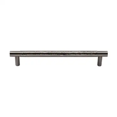 Click Here To Enlarge This Photo Of HAM4461 160-SN M&period;Marcus Heritage Brass Cabinet Pull Partial Hammered Design 160mm CTC Satin Nickel finish