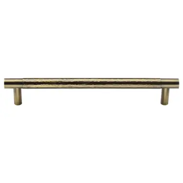 Click Here To Enlarge This Photo Of HAM4461 256-AT M&period;Marcus Heritage Brass Cabinet Pull Partial Hammered Design 256mm CTC Antique Brass finish