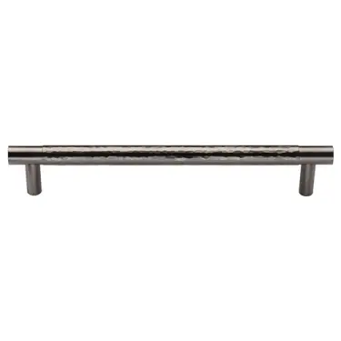 Click Here To Enlarge This Photo Of HAM4461 256-SN M&period;Marcus Heritage Brass Cabinet Pull Partial Hammered Design 256mm CTC Satin Nickel finish