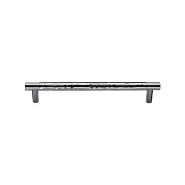 Click Here To Enlarge This Photo Of HAM4461 96-PC M&period;Marcus Heritage Brass Cabinet Pull Partial Hammered Design 96mm CTC Polished Chrome finish