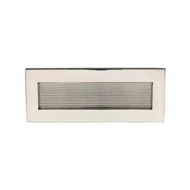 Click Here To Enlarge This Photo Of RR852 254&period;101-PNF M&period;Marcus Heritage Brass Reeded Letterplate 10" x 4" Polished Nickel finish