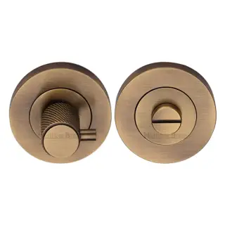 RS2032K-AT M&period;Marcus Heritage Brass Knurled Turn and Release with Peg Antique Brass finish