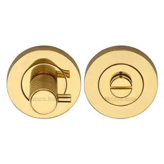 RS2032K-PB M&period;Marcus Heritage Brass Knurled Turn and Release with Peg Polished Brass finish