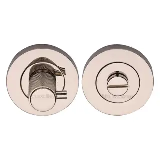 RS2032K-PNF M&period;Marcus Heritage Brass Knurled Turn and Release with Peg Polished Nickel finish