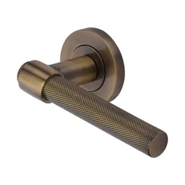 Click Here To Enlarge This Photo Of RS4655-AT M&period;Marcus Heritage Brass Knurled Fountain Lever on Rose Antique Brass finish
