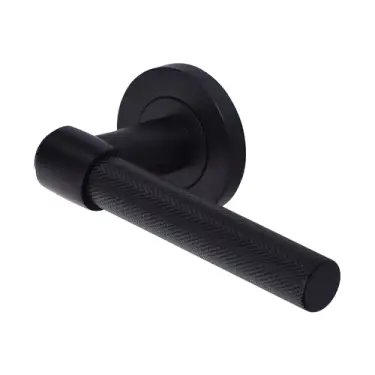 Click Here To Enlarge This Photo Of RS4655-BKMT M&period;Marcus Heritage Brass Knurled Fountain Lever on Rose Matt Black finish