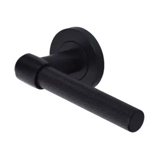 RS4655-BKMT M&period;Marcus Heritage Brass Knurled Fountain Lever on Rose Matt Black finish