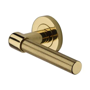 Click Here To Enlarge This Photo Of RS4655-PB M&period;Marcus Heritage Brass Knurled Fountain Lever on Rose Polished Brass finish