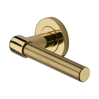 RS4655-PB M&period;Marcus Heritage Brass Knurled Fountain Lever on Rose Polished Brass finish