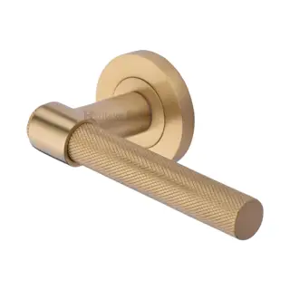 RS4655-SB M&period;Marcus Heritage Brass Knurled Fountain Lever on Rose Satin Brass finish