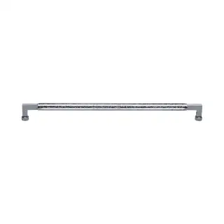 V1317 330-PC M&period;Marcus Heritage Brass Door Pull Handle Hammered Bauhaus Design 330mm Polished Chrome finish