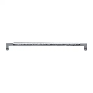V1317 483-PC M&period;Marcus Heritage Brass Door Pull Handle Hammered Bauhaus Design 483mm Polished Chrome finish