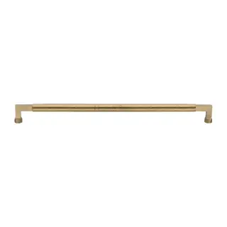 V1317 483-SB M&period;Marcus Heritage Brass Door Pull Handle Hammered Bauhaus Design 483mm Satin Brass finish