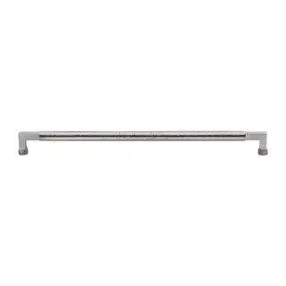 V1317 483-SN M&period;Marcus Heritage Brass Door Pull Handle Hammered Bauhaus Design 483mm Satin Nickel finish