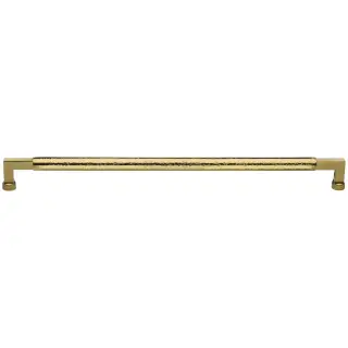 V1317 635-PB M&period;Marcus Heritage Brass Door Pull Handle Hammered Bauhaus Design 635mm Polished Brass finish
