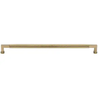 V1317 635-SB M&period;Marcus Heritage Brass Door Pull Handle Hammered Bauhaus Design 635mm Satin Brass finish