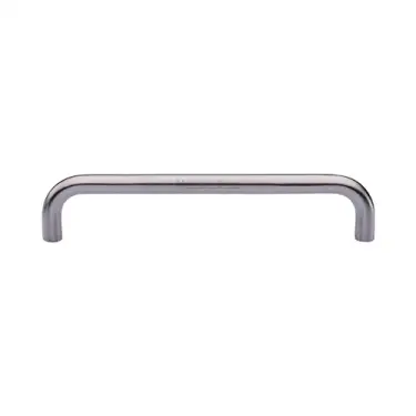 Click Here To Enlarge This Photo Of V1475 320-SC M&period;Marcus Heritage Brass Door Pull Handle Tubular Design 320mm Satin Chrome finish