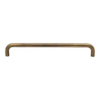 V1475 444-AT M&period;Marcus Heritage Brass Door Pull Handle Tubular Design 444mm Antique Brass Finish