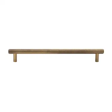 Click Here To Enlarge This Photo Of V4458 192-AT M&period;Marcus Heritage Brass Cabinet Pull Complete Knurl Design 192mm CTC Antique Brass finish