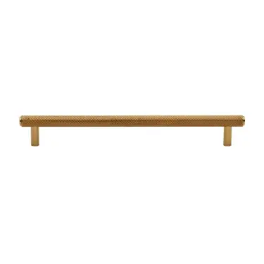 Click Here To Enlarge This Photo Of V4458 192-PB M&period;Marcus Heritage Brass Cabinet Pull Complete Knurl Design 192mm CTC Polished Brass finish