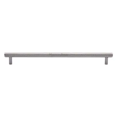 Click Here To Enlarge This Photo Of V4458 254-PC M&period;Marcus Heritage Brass Cabinet Pull Complete Knurl Design 254mm CTC Polished Chrome finish