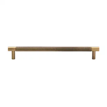 Click Here To Enlarge This Photo Of V4461 192-AT M&period;Marcus Heritage Brass Cabinet Pull Partial Knurl Design 192mm CTC Antique Brass finish