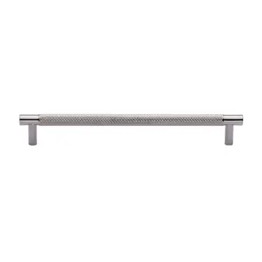 Click Here To Enlarge This Photo Of V4461 192-PC M&period;Marcus Heritage Brass Cabinet Pull Partial Knurl Design 192mm CTC Polished Chrome finish