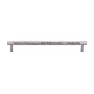 V4461 192-PC M&period;Marcus Heritage Brass Cabinet Pull Partial Knurl Design 192mm CTC Polished Chrome finish
