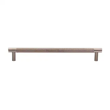 Click Here To Enlarge This Photo Of V4461 192-SN M&period;Marcus Heritage Brass Cabinet Pull Partial Knurl Design 192mm CTC Satin Nickel finish