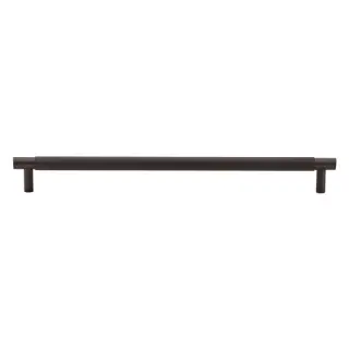 V4461 254-MB M&period;Marcus Heritage Brass Cabinet Pull Partial Knurl Design 254mm CTC Matt Bronze finish