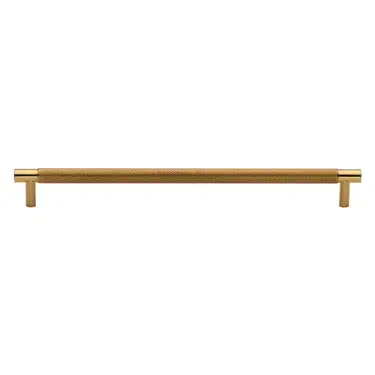 Click Here To Enlarge This Photo Of V4461 254-PB M&period;Marcus Heritage Brass Cabinet Pull Partial Knurl Design 254mm CTC Polished Brass finish