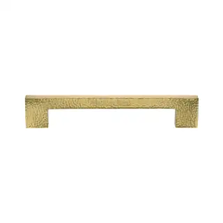 V1395 305-PB Heritage Brass Door Pull Handle Metro Hammered Design 305mm Polished Brass Finish