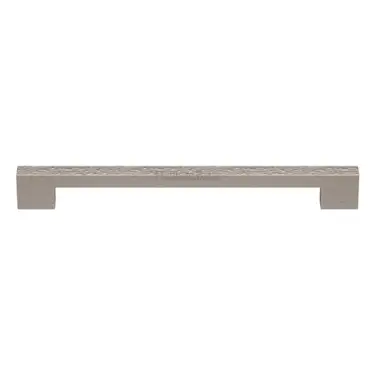 Click Here To Enlarge This Photo Of V1395 457-SN Heritage Brass Door Pull Handle Metro Hammered Design 457mm Satin Nickel Finish