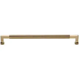 V1315 483-PB Heritage Brass Bauhaus Knurled Appliance Pull 483mm Polished Brass Finish