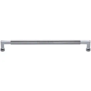 Click Here To Enlarge This Photo Of V1315 483-PC Heritage Brass Bauhaus Knurled Appliance Pull 483mm Polished Chrome Finish