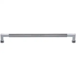 V1315 483-PC Heritage Brass Bauhaus Knurled Appliance Pull 483mm Polished Chrome Finish