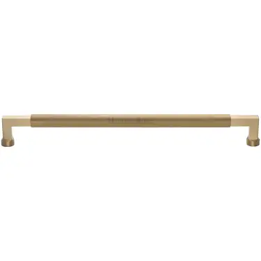 Click Here To Enlarge This Photo Of V1315 483-SB Heritage Brass Bauhaus Knurled Appliance Pull 483mm Satin Brass Finish