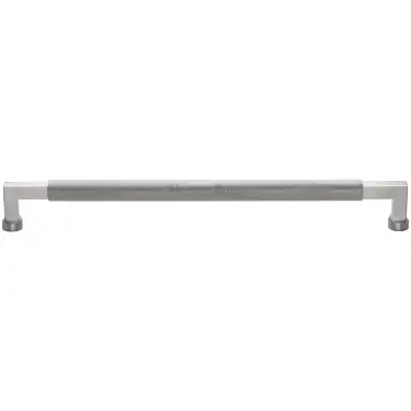 Click Here To Enlarge This Photo Of V1315 483-SN Heritage Brass Bauhaus Knurled Appliance Pull 483mm Satin Nickel Finish