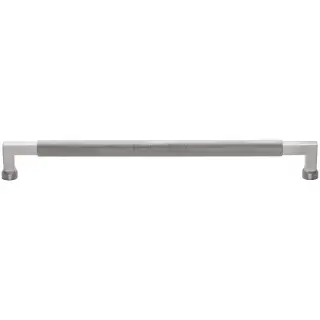 V1315 483-SN Heritage Brass Bauhaus Knurled Appliance Pull 483mm Satin Nickel Finish