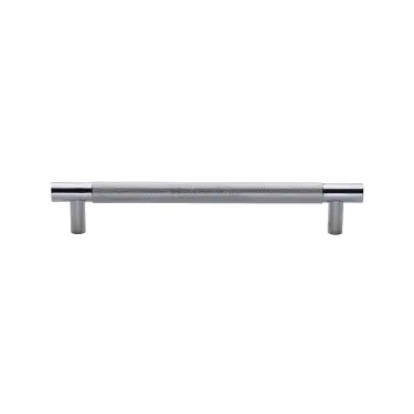 Click Here To Enlarge This Photo Of V1465 305-PC Heritage Brass Appliance Pull Knurled Design 305mm Polished Chrome Finish