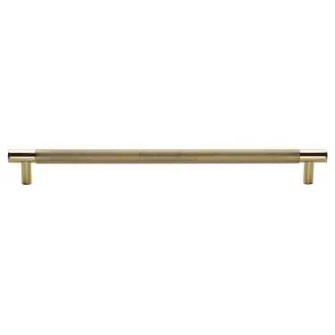 Click Here To Enlarge This Photo Of V1465 457-PB Heritage Brass Appliance Pull Knurled Design 457mm Polished Brass Finish