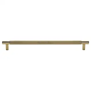 V1465 457-PB Heritage Brass Appliance Pull Knurled Design 457mm Polished Brass Finish